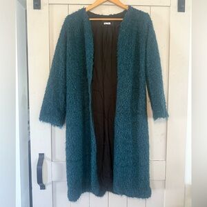 Reformation al fuzzy teddy open long jacket